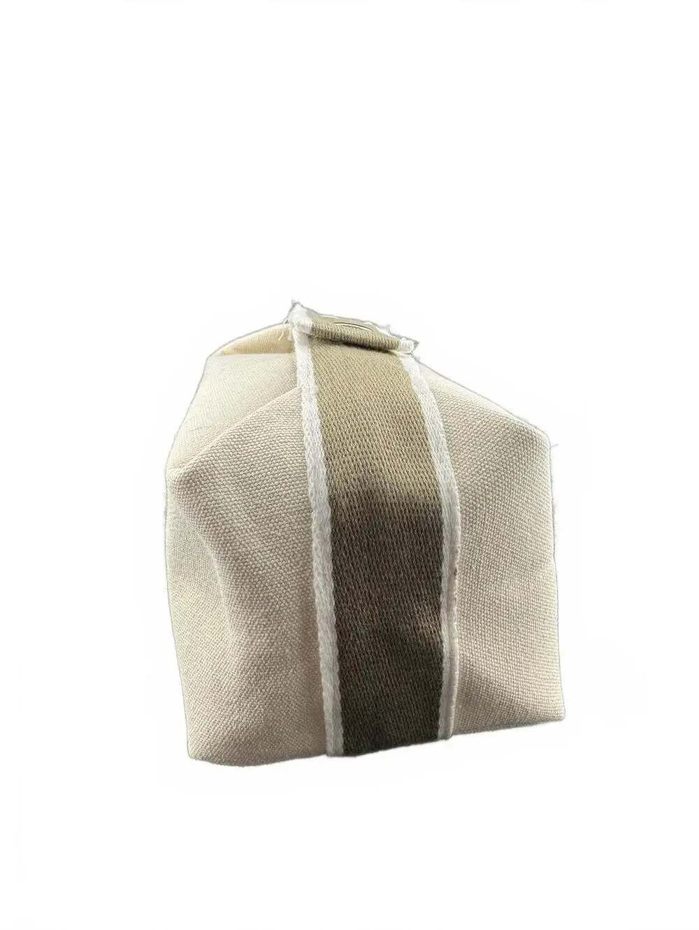 Canvas Cosmetic Bag with Zipper and Snap Closure